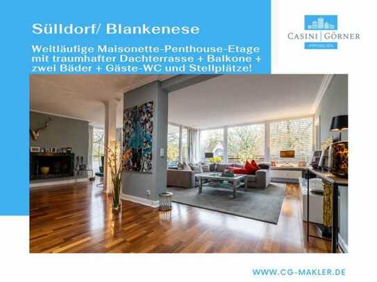 Sülldorf/ Blankenese - Weitläufige Maisonette-Penthouse-Etage mit traumhafter Dachterrasse!