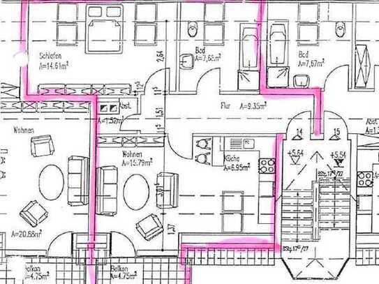 Ansprechende und gepflegte 2,5-Raum-DG-Wohnung mit Balkon in Bönen