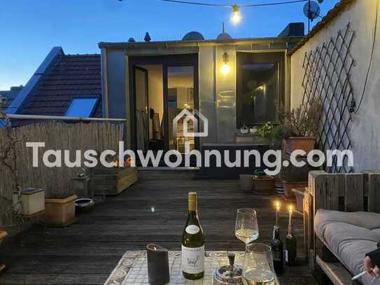 Tauschwohnung: Wunderschöne 2 Zi. Altbauwhg mit Dachterrasse gegen 3 o.4 Zi