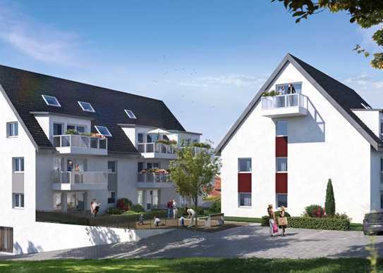 Neubauprojekt in Hochdorf, 4- Zi.-Maisonette-Whg., 1.+2.DG, Balkon, KfW55, Aufzug, Tiefgarage!