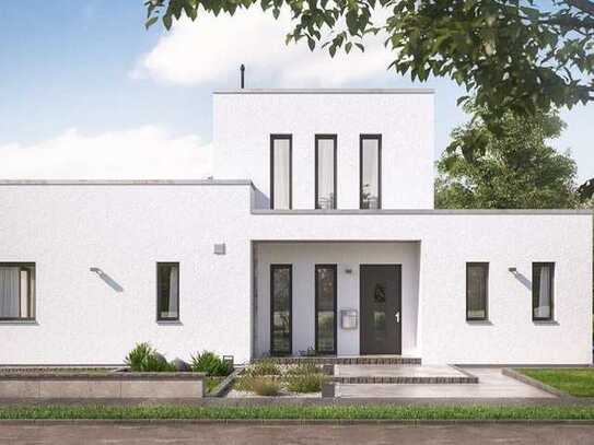 Moderne Flachdachimmobilie mit 50m² Dachterrasse auf 1448 m² Grundstück in Herdecke Ahlenberg