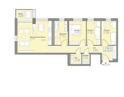 4 - Raum - Wohnung im Neubau Lutherstraße