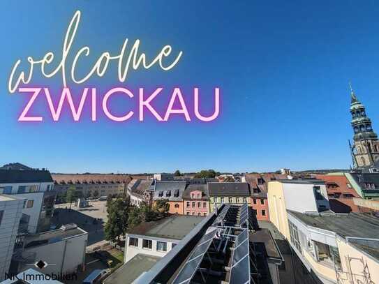 ++ exklusive 3-Raum Wohnung im Palais am Rathaus - traumhafte Dachterrasse mit Blick über Zwickau ++