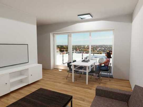 Moderne Zwei-Raum Wohnung mit großem Balkon