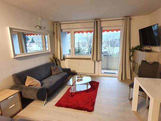 ++Bad Ditzenbach Exklusives, helles kompl. ausgestattetes Appartment mit wunderbarem Balkon Ausblick