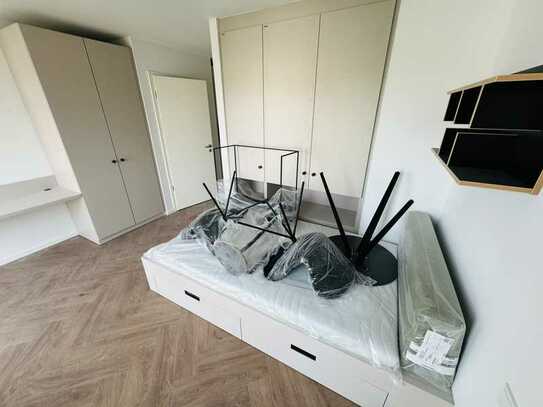 Moderne möblierte 1-Zimmer Single Wohnung mit Balkon, EBK und Abstellkammer!!!