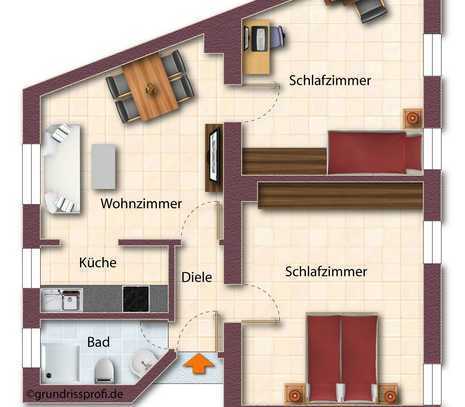 Gepflegte 3,5-Zimmer-Wohnung in zentraler Lage von Essen