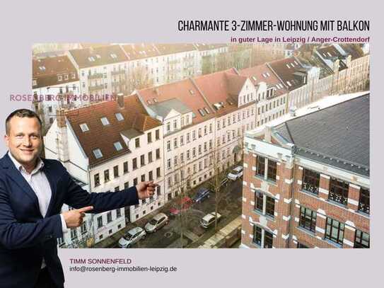 Charmante 3-Zimmer-Wohnung mit Balkon in Leipzig / Anger-Crottendorf