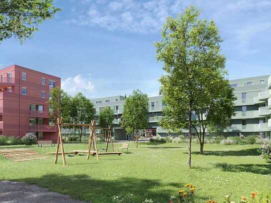 Neubau 2022 - 4 Zimmerwohnung mit Einbauküche und Balkon in modernen Stadtquartier