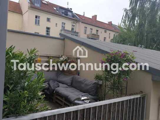 Tauschwohnung: großzügige 2 Zimmerwhg mit sonniger Dachterrasse + Balkon