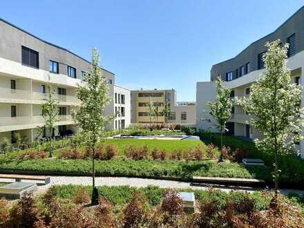 * moderne Wohnung mit Terrasse zum begrünten Innenhof *