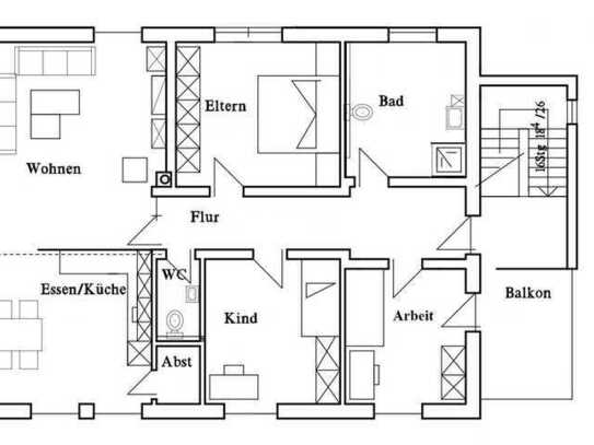 Freundliche 4-Zimmer-Wohnung mit Balkon in Hettstadt