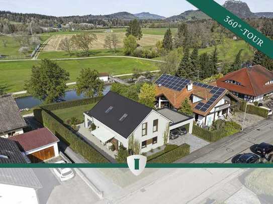 Freies Baugrundstück in Top-Wohnlage direkt an der Aach mit Blick zum Hohentwiel in Rielasingen