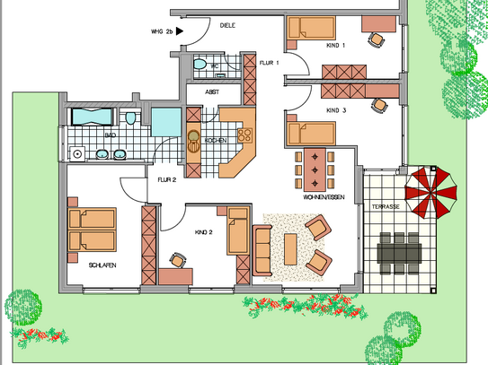 Traumhafte 5-Zi-Gartenwohnung!