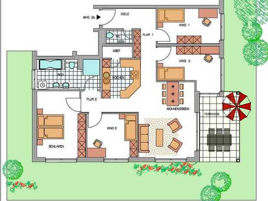 Traumhafte 5-Zi-Gartenwohnung!