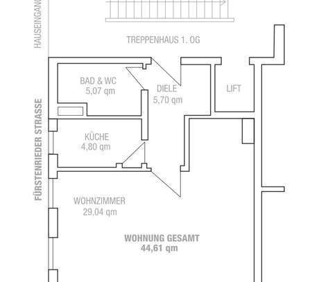 Modernisiertes Appartement mit Einbauküche & Top-Anbindung. Erstbezug nach umfassender Renovierung.