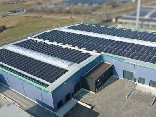 Neubau: Produktion, Hochregal, Logistik, Büro, im Industriegebiet mit PV-Eigenstrom