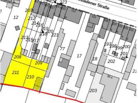 Zwangsversteigerung Hinterland Grundstück hinter den Häusern der Alstadener Straße 115 - 117c