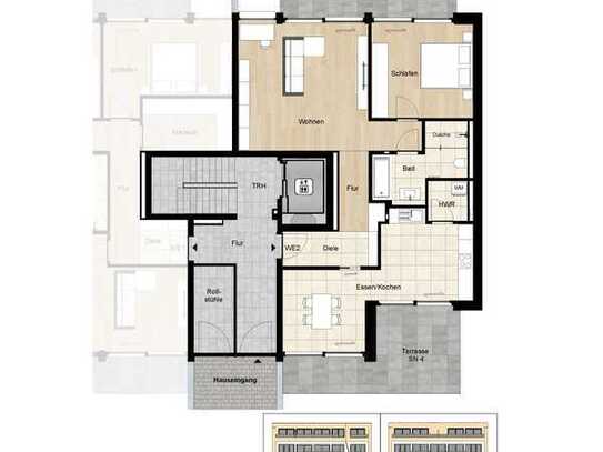 2-Zimmer-Neubauwohnung im EG mit Gartenanteil (WE 2)