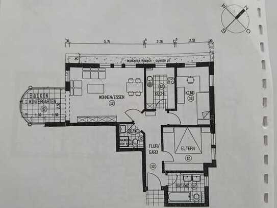 Stilvolle modernisierte 3-Zimmer-Wohnung mit Balkon und neuer Einbauküche