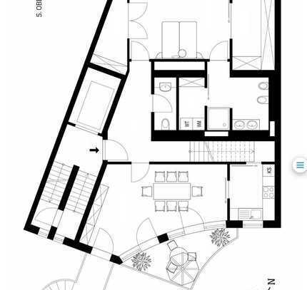 Bezugsfreie, exklusive 4,5-Zi-Maisonette mit geh. Innenausstattung, Balkon, EBK, Kamin, TG i