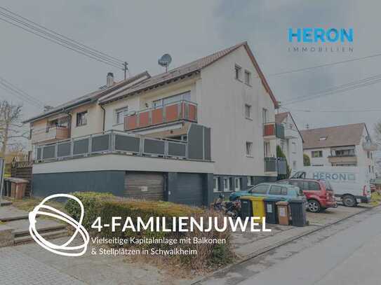 4-FAMILIENJUWEL – Vielseitige Kapitalanlage mit Balkonen & Stellplätzen in Schwaikheim