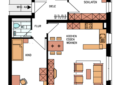 ,,Wohnen im Naturpark'' - Exklusive 3 Zi.-Obergeschosswohnung! - 4A