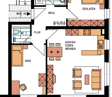 ,,Wohnen im Naturpark'' - Exklusive 3 Zi.-Obergeschosswohnung! - 4A