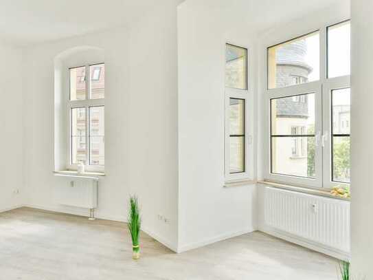 Modernes 2-Zimmer-Appartment mit Erker direkt am Leipziger Turm. Nur 5 Minuten zum Markt oder Hauptb