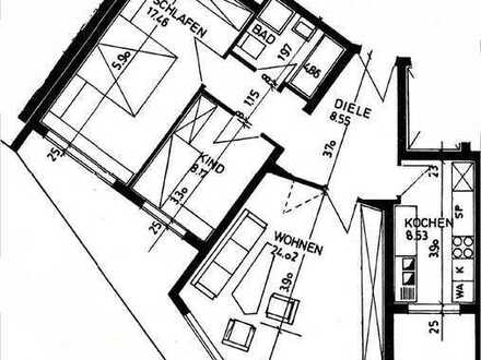 Attraktive 3 Zimmer Wohnung mit Balkon und Loggia von Privat zu verkaufen.