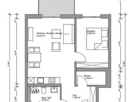 Erdgeschosswohnung mit Einbauküche und großer Terrasse