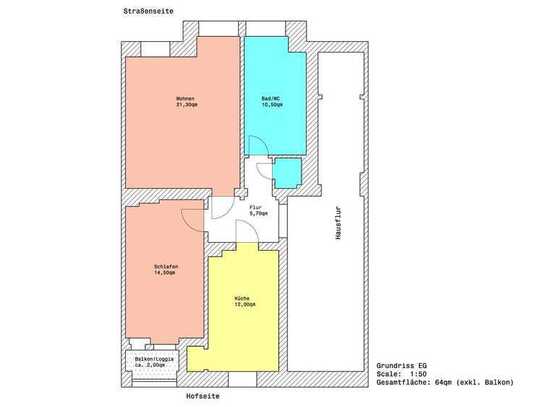 Frisch sanierte 2-Zimmer-Wohnung mit gehobener Innenausstattung mit Balkon in Zittau