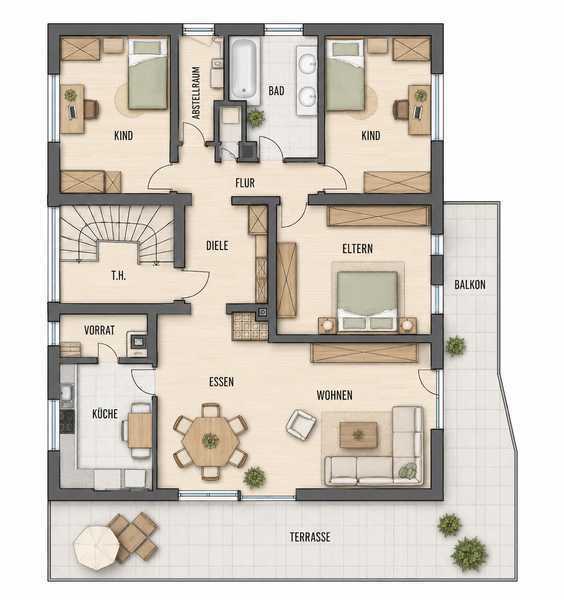                                                               Viel Platz f&uuml;r Ihren Alltag: 4-Zimmer-Wohnung in Neuhof-Hattenhof                                                       in Neuhof (Fulda)