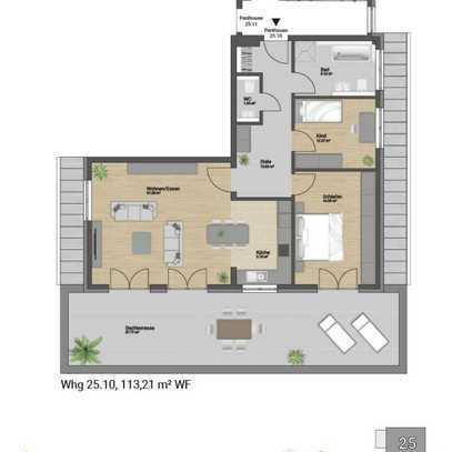 Traumhafte 3-ZKB Penthouse-Wohnung in Neustadt/W. mit Design Küche und Blick zur Haardt – Erstbezug