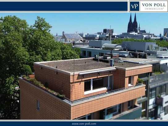 Sonniges und gepflegtes Zwei-Zimmer Penthouse mit großer Dachterrasse und Panoramablick