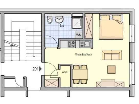 Geschmackvolle 1-Zimmer-Wohnung in Rüsselsheim