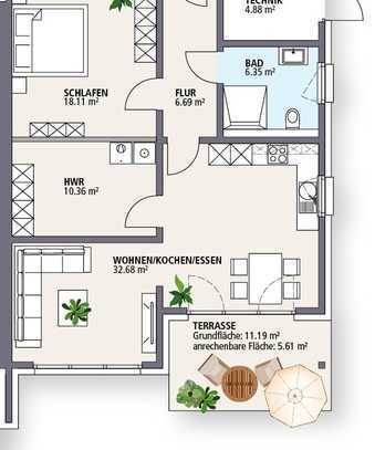 Hochwertige Ausstattung und ernergiesparende Technik - 
Neubau einer barriefreien Bungalow-Anlage