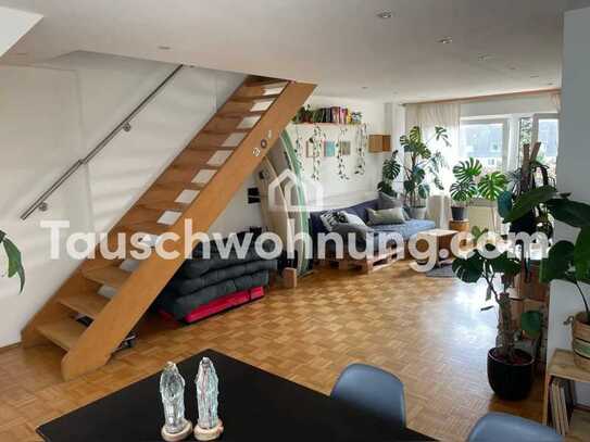 Tauschwohnung: Helle Maisonette Wohnung mit Sonnen-Balkon