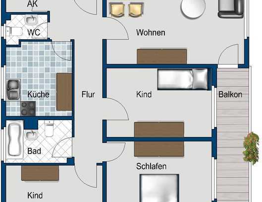 4-Zimmer-Wohnung zum wohlfühlen