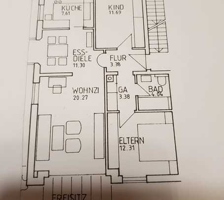 Ansprechende 3-Zimmer-Wohnung mit Garten in Petershausen