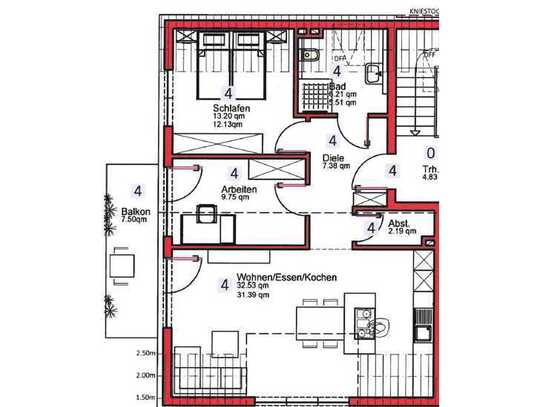 NEUBAU Schöne 3-Zimmer-Wohnung in Assamstadt (W4)