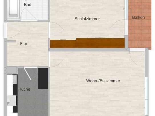 2-Zimmer-Wohnung mit Balkon und Einbauküche in Nagold