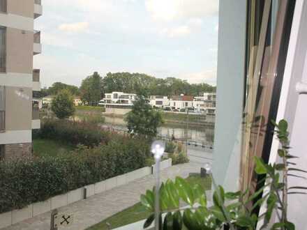 Neue 2-Zi-Wohnung, Balkon, EBK, Fußbodenhzg, in LU Süd am Luitpoldhafen/Parkinsel, MA-Uni-Nähe