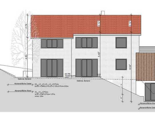 Barrierefreie 3-Zimmer-Wohnung, große Terrasse, Bergblick, Erstbezug nach Kernsaniert in Kempten