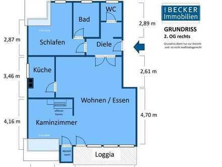 Büderich: Traumhafte 2-Zi-Whg., * EBK * KAMIN * neue Bäder * - Ideal für Singles oder Paare!"