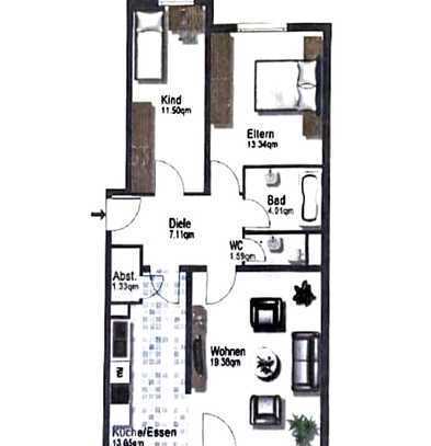 Schöne 3-Zimmer-Wohnung mit Balkon und TG-Stellplatz in Langen (Hessen)