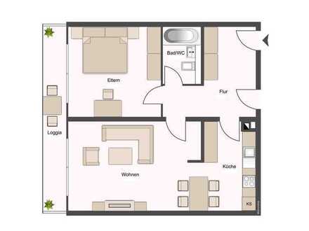 Schöne 2-Zimmer-Wohnung mit Balkon in Heusenstamm *Keine Makler*