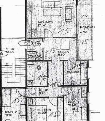 Vollständig renovierte helle Wohnung mit viereinhalb Zimmern und Balkon in Würzburg