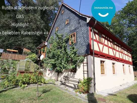 Einfamilienhaus • Rabenstein • Denkmal • • Kamin • EBK • überdachter Pool • Wintergarten • Carport