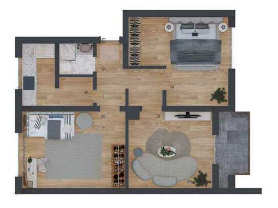 3-Zimmer-Küche-Duschbad-Balkon, 1.Stock - leer & frei zum einziehen!